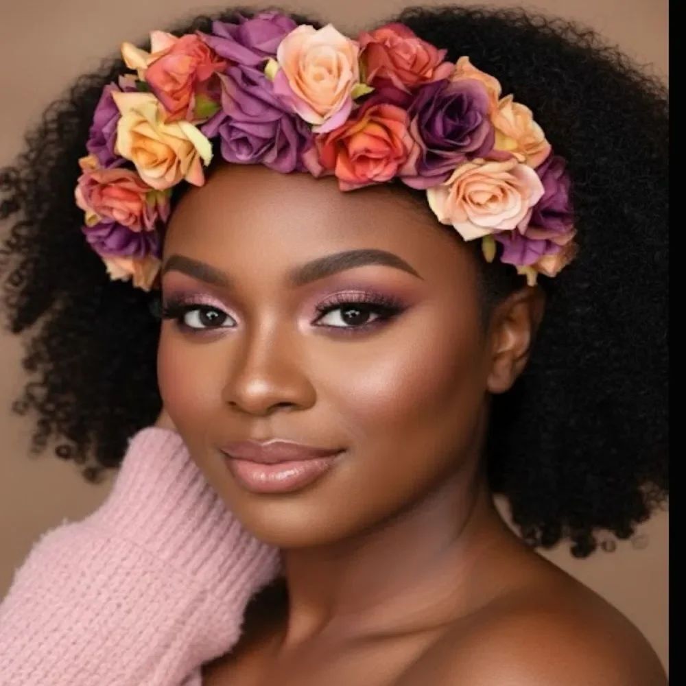 Stunning Handmade Pink Pastel Spring Rose Goddess Flower Crown.